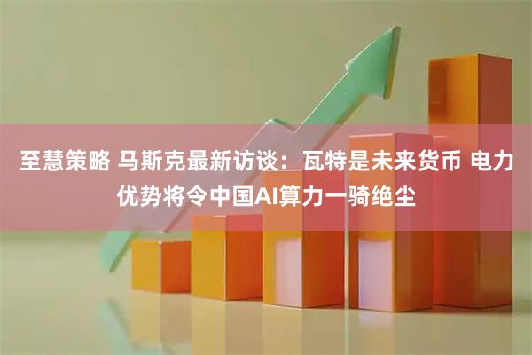 至慧策略 马斯克最新访谈：瓦特是未来货币 电力优势将令中国AI算力一骑绝尘